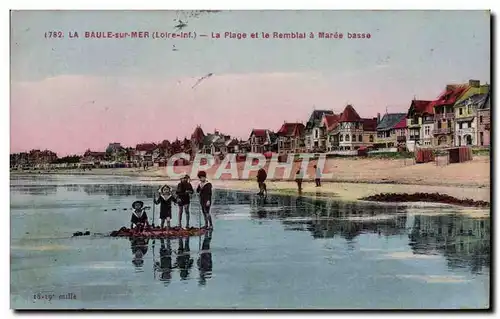 La Baule sur Mer - La Plage et le Remblat a Maree Basse Ansichtskarte AK