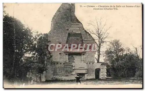 Chinon - Cheminee de la Salle ou Jeanne d Arc reconnut Charles VII - Cartes postales