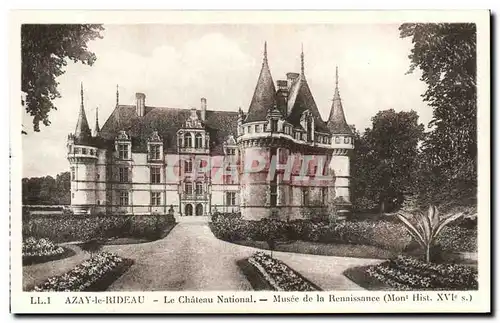 Azay le Rideau - Chateau National - Musee de la Renaissance - Cartes postales