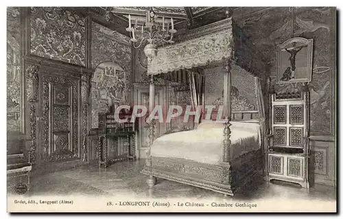 Longpont - Le Chateau - Chambre Gothique - Ansichtskarte AK