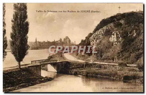 Vallee de Solesmes - vue des Rochers de Juigne - Ansichtskarte AK