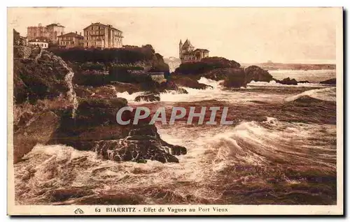 Biarritz - Effet de Vagues au Port Vieux - Ansichtskarte AK