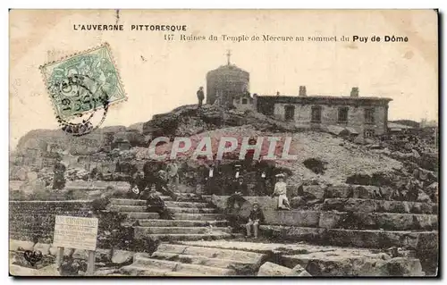 L Auvergne - Ruines du Temple de Mercure au sommet de Puy de Dome - Ansichtskarte AK