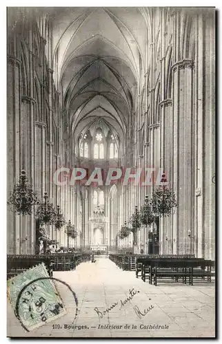 Cartes postales Bourges Interieur de la cathedrale