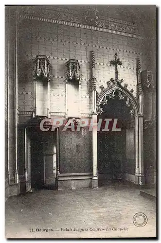 Cartes postales Bourges Palais Jacques Coeur La chapelle