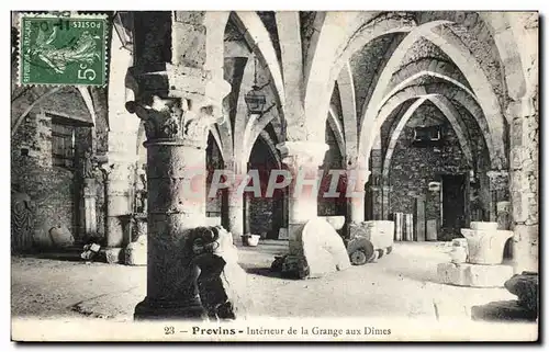 Cartes postales provins Interieure de la grange aux dimes