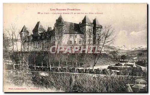 Pau - Chateau Henri IV et le Pic du Midi - Ansichtskarte AK