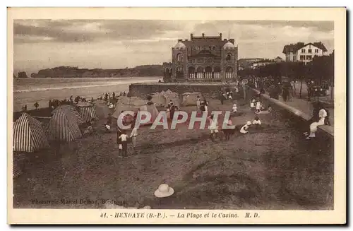 Hendaye - La Plage et le Casino - Cartes postales