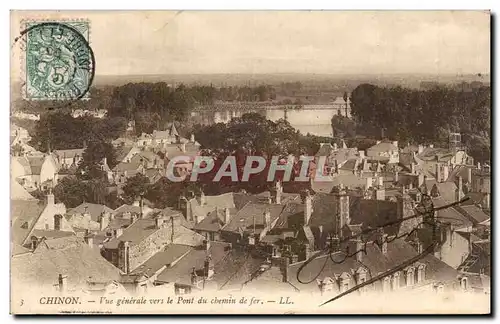 Chinon - Vue Generale vers le Pont du Chemin de Fer - Cartes postales