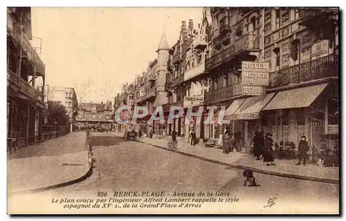 Berck Plage - Avenue de la Gare - Ansichtskarte AK