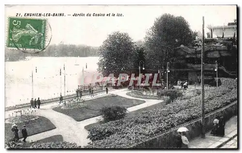 Enghien les Bains - Jardin du Casino et le Lac - Ansichtskarte AK