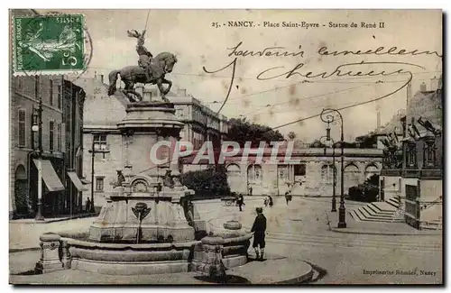 Nancy - Place Saint Epvre - Statue de Rene II - Ansichtskarte AK