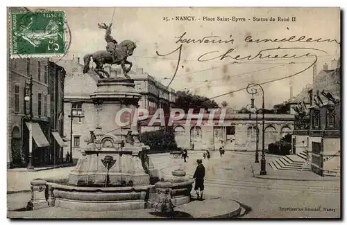 Nancy - Place Saint Epvre - Statue de Rene II - Cartes postales