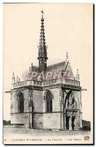 Cartes postales Amboise Le chateau La chapelle