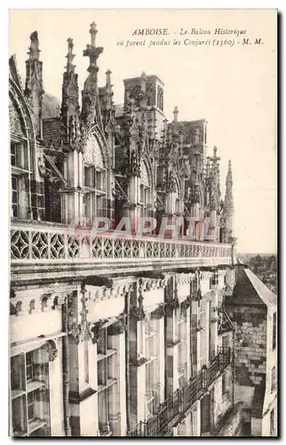 Cartes postales Amboise Le balcon historique ou furent pendus les conjures