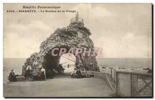 Cartes postales Biarritz Le rocher de la vierge