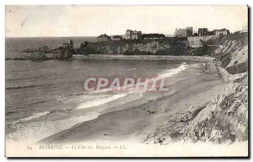 Cartes postales Biarritz la cote des Basques