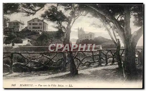 Cartes postales Biarritz Vue vers la villa Belza