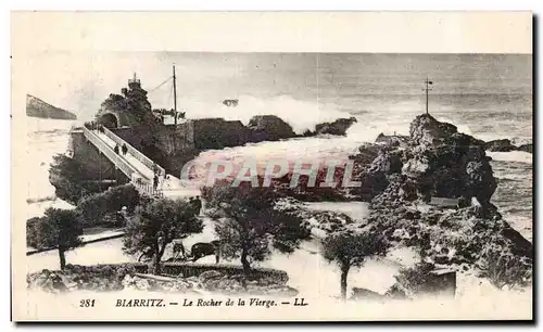 Cartes postales Biarritz le rocher de la vierge