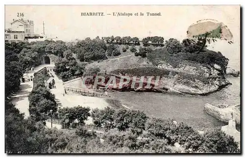 Ansichtskarte AK Biarritz L atalaye et le tunnel