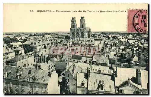 Cartes postales Orleans Panorama pris du beffroi Le quartier Ste Croix