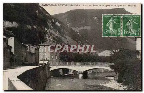 Ansichtskarte AK Saint Rambert en Bugey Pont de la gare et le quai de l hopital