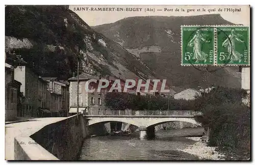Cartes postales Saint Rambert en Bugey Pont de la gare et le quai de l hopital