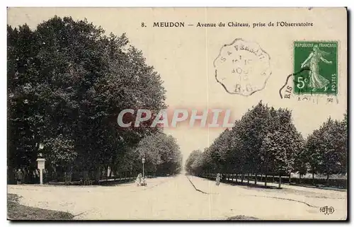 Cartes postales Meudon Avenue du chateau prise de l observatoire