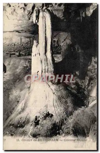 Cartes postales Grottes de Betharram Colonne geante