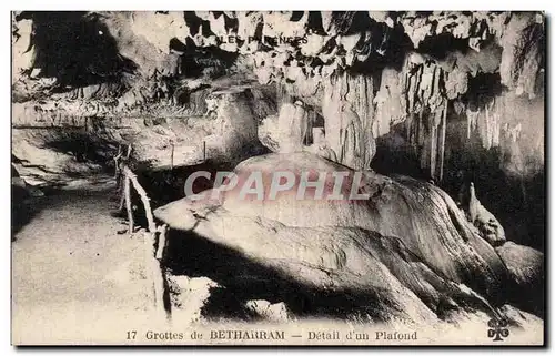 Cartes postales Grottes de Betharram Detail d un plafond