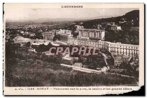 Ansichtskarte AK Royat Panorama sur le parc et les grands hotels