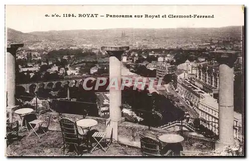 Cartes postales Royat Panorama sur Royat et Clermont Ferrand