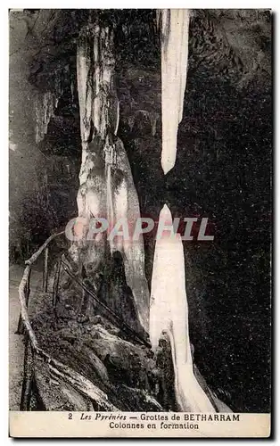 Cartes postales Grottes de Betharram Colonnes en formation