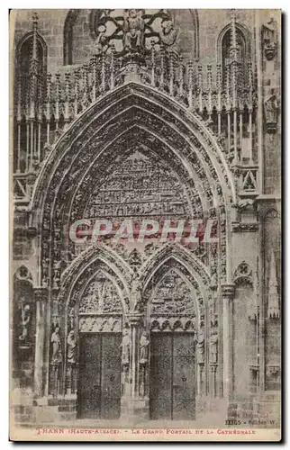 Ansichtskarte AK Thann le grand portail de la cathedrale