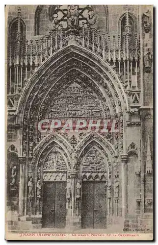 Cartes postales Thann le grand portail de la cathedrale