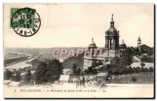 Ansichtskarte AK Bon Secours Le monument de Jeanne d arc et la Seine