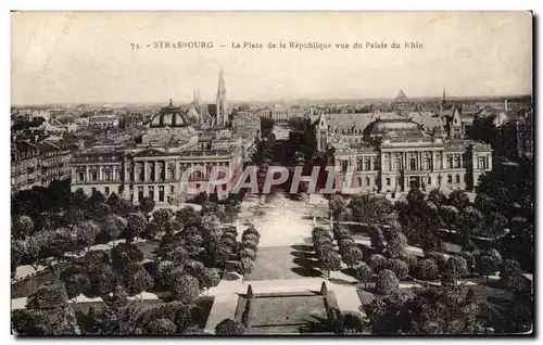 Cartes postales Strasbourg La place de la Republique vue du palais du Rhin