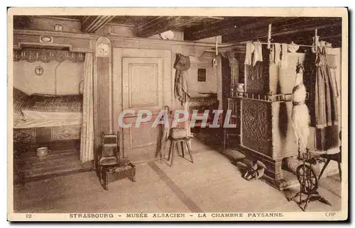 Cartes postales Strasbourg Musee alsacien La chambre paysanne