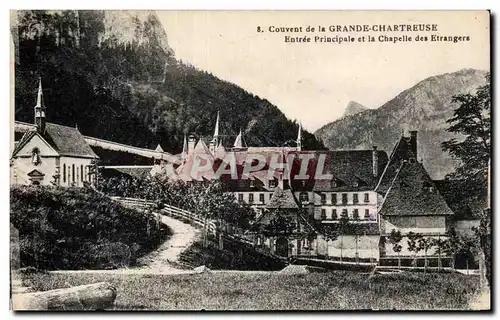 Cartes postales Couvent de la grande chartreuse Entree principale et la chapelle des etrangers