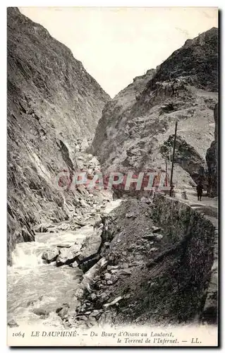 Ansichtskarte AK Dauphine Du Bourg d oisans au Lautaret le torrent de l infernet