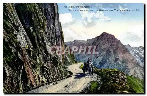 Ansichtskarte AK Pyrenees Escarpements de la route du Tourmalet