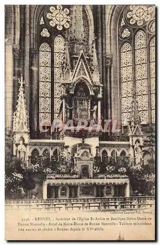 Ansichtskarte AK Rennes Interieur de l eglise St Aubin et basilique Notre Dame de Bonne Nouvelle