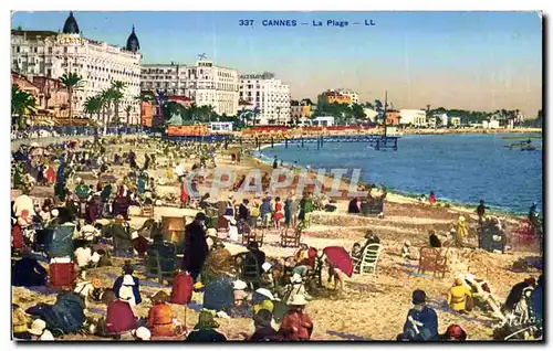 Cartes postales Cannes La plage