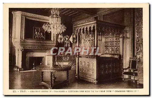 Cartes postales Pau Chateau d Henri IV Chambre a coucher des rois de Navarre