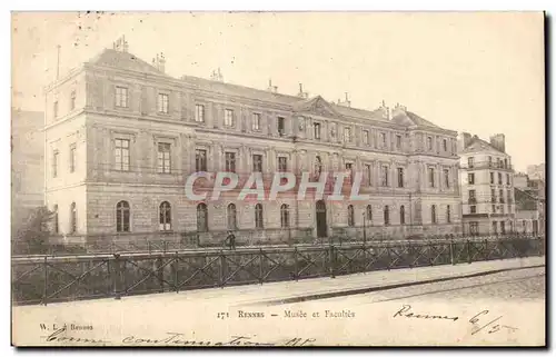 Cartes postales Rennes Musee et facultes