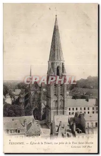 Cartes postales Vendome Eglise de la Trinite vue prise de la Tour Saint Martin