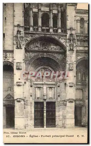 Ansichtskarte AK Gisors Eglise portail principal ouest