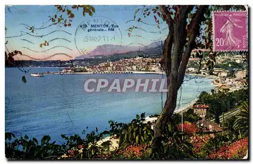 Cartes postales Menton Vue generale