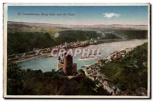 Cartes postales St Goashausen Burg Katz und St Goar