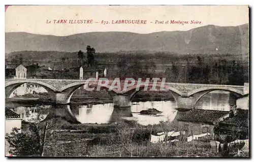 Cartes postales Labruguiere Pont et montagne noire